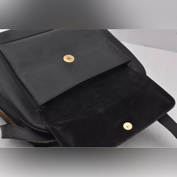 Authentic GUCCI Vintage Bamboo Shoulder Bag Purse Leather Black - Picture 13 of 15